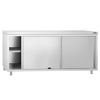 Szafka robocza PREMIUM – przelotowa – stal nierdzewna – 2000 x 600 mm