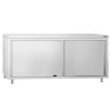 Szafka robocza PREMIUM – przelotowa – stal nierdzewna – 2000 x 600 mm