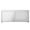 Stainless Steel Floor Cupboard PREMIUM - Pass-Through - 2000x700mm - with Sliding Doors