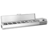 Countertop Prep Well / Refrigerated Topping Unit PREMIUM PLUS - 1976x413mm - 8x GN 1/3