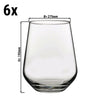 (6 pcs) Tumbler - ALLEGRA - 425 ml - Clear