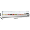 Countertop Prep Well / Refrigerated Topping Unit PREMIUM - 2150x390mm - 10x GN 1/3