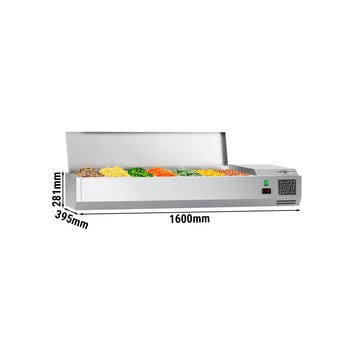 Witryna chłodnicza nadstawna ECO - 1600x395mm - 7x GN 1/3 - Prime Gastro