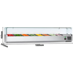 Witryna chłodnicza nadstawna ECO - 1800x395mm - 8x GN 1/3