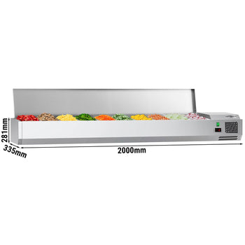 Witryna chłodnicza nadstawna ECO - 2000x335mm - 10x GN 1/4 - Prime Gastro