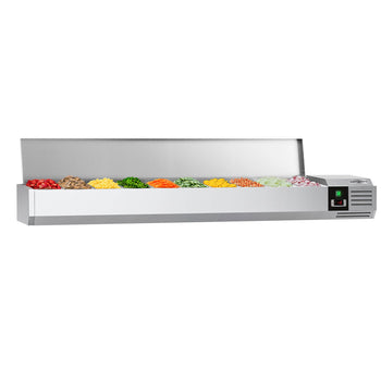 Witryna chłodnicza nadstawna PREMIUM - 2000x335mm - 10x GN 1/4 - Prime Gastro