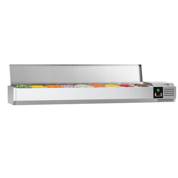 Witryna chłodnicza nadstawna PREMIUM - 2000x395mm - 9x GN 1/3 - Prime Gastro