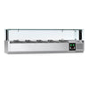 Countertop Prep Well / Refrigerated Topping Unit PREMIUM - with LED Lighting - 1200x335mm - 5x GN 1/4