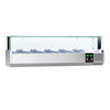 Countertop Prep Well / Refrigerated Topping Unit PREMIUM - with LED Lighting - 1200x335mm - 5x GN 1/4
