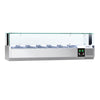 Countertop Prep Well / Refrigerated Topping Unit PREMIUM - with LED Lighting - 1400x335mm - 6x GN 1/4