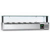 Countertop Prep Well / Refrigerated Topping Unit PREMIUM - with LED Lighting - 1400x335mm - 6x GN 1/4
