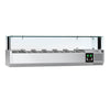 Countertop Prep Well / Refrigerated Topping Unit PREMIUM - with LED Lighting - 1500x395mm - 5x GN 1/3 + 1x GN 1/2
