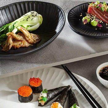 (6 sztuk) Miska - AIKO - melamina - 0,6 litra - Ø 160 mm - czarna - Prime Gastro