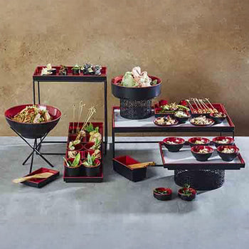 Stojak bufetowy - ASIA PLUS - stal nierdzewna - wysokość: 200 mm - Prime Gastro