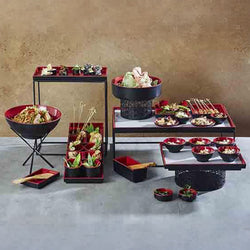 (6 sztuk) Taca GN 1/2 - ASIA PLUS - melamina - wysokość: 30 mm