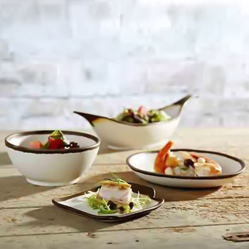 (6 sztuk) Talerz - CROCKER - Melamina - Ø 205 mm - Prime Gastro