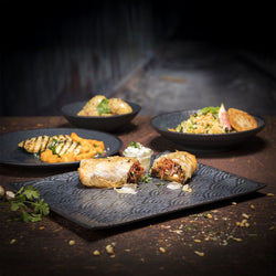 (6 sztuk) Taca GN 1/3 - DARK WAVE - melamina - wysokość: 20 mm