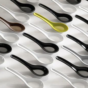 (60 sztuk) Łyżeczki do przekąsek - HONG KONG - melamina - długość: 130 mm - Prime Gastro