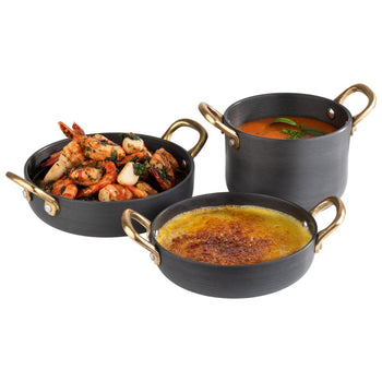 (6 sztuk) Naczynia do serwowania - CASTORO - aluminium - 0,3 litra - Ø 135 mm - szare - Prime Gastro