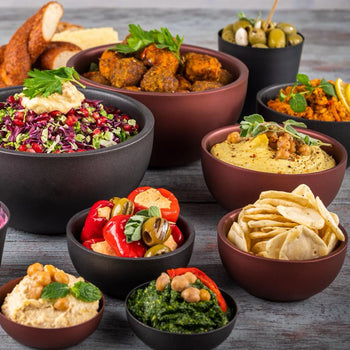 (6 sztuk) Miseczki do dipów - LEVANTE - stal nierdzewna - 50 ml - Ø 75 mm - czerwone - Prime Gastro