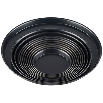 (6 sztuk) Blacha do pizzy - Ø 280 mm - blacha stalowa - bez powłoki - wysokość: 25 mm - Prime Gastro