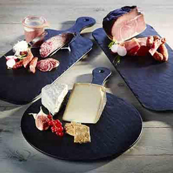 (6 sztuk) Taca - SLATE ROCK - melamina - 610 x 200 mm - wysokość: 15 mm - Prime Gastro