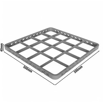 Aufsatzrand 1/1 - 16 Fächer - Grau - passend für GKU16N