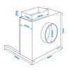 Airbox Pro Commercial Extractor Fan - 2500m³/h - 230V - Flip-top - suitable for commercial charcoal grills