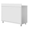 Szafka robocza ze stali nierdzewnej ECO - 1000x600mm - z drzwiami suwanymi, z rantem