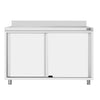 Stainless Steel Floor Cupboard ECO - 1200x700mm - with Sliding Doors & Upstand