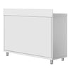 Stainless Steel Floor Cupboard ECO - 1200x700mm - with Sliding Doors & Upstand
