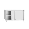 Stainless Steel Floor Cupboard ECO - 1400x600mm - with Sliding Doors