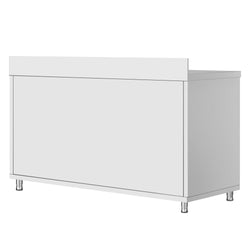 Stainless Steel Floor Cupboard ECO - 1600x600mm - with Sliding Doors & Upstand