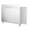 Stainless Steel Floor Cupboard PREMIUM - 1000x800mm - with Sliding Doors & Upstand