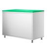 Stainless Steel Floor Cupboard PREMIUM - 1000x700mm - with Sliding Doors - incl. Chopping Board Green