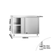 Stainless Steel Floor Cupboard PREMIUM - 1000x600mm - with Sliding Doors