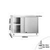 Stainless Steel Floor Cupboard PREMIUM - 1000x700mm - with Sliding Doors