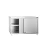 Stainless Steel Floor Cupboard PREMIUM - 1200x700mm - with Sliding Doors