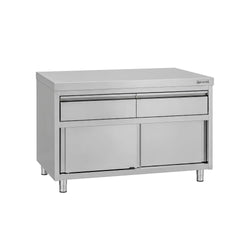 Edelstahl Arbeitsschrank ECO - 1200x700mm - mit 2 Schubladen