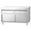 Edelstahl Arbeitsschrank PREMIUM - 1200x700mm - mit 2 Schubladen