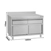 Edelstahl Arbeitsschrank ECO - 1200x700mm - mit 2 Schubladen & Aufkantung