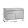 Edelstahl Arbeitsschrank ECO - 1200x700mm - mit 2 Schubladen