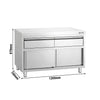 Edelstahl Arbeitsschrank PREMIUM - 1200x700mm - mit 2 Schubladen