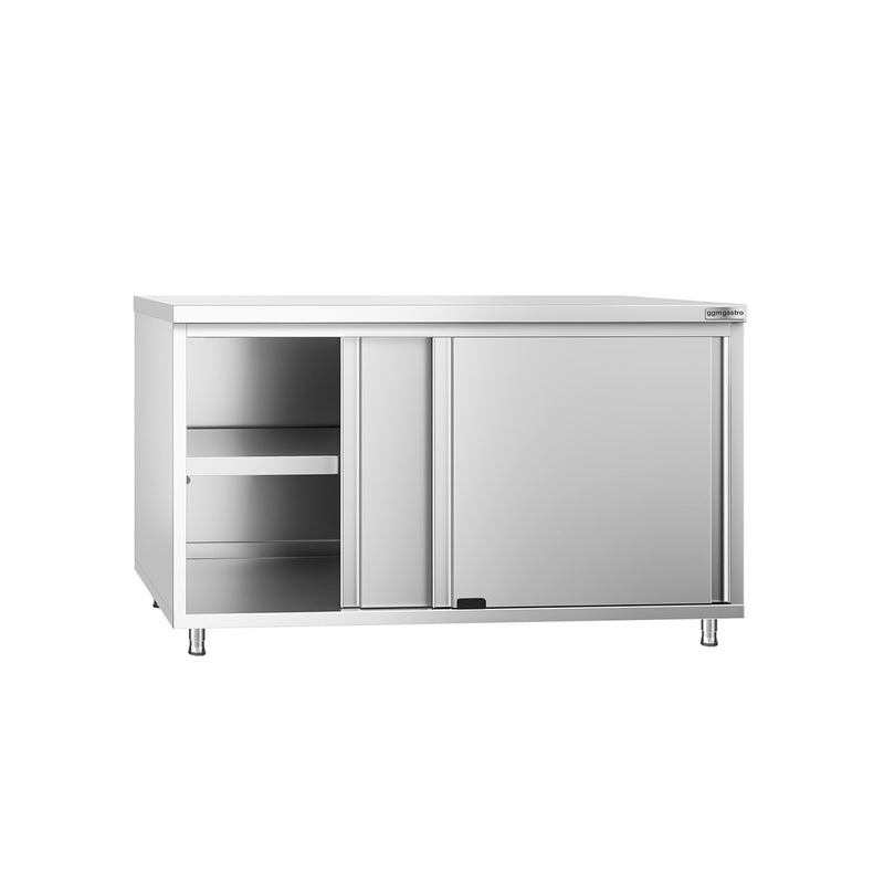 Stainless Steel Floor Cupboard PREMIUM - 1400x700mm - with Sliding Doors