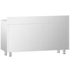 Stainless Steel Floor Cupboard PREMIUM - 1400x700mm - with Sliding Doors - with 3 Drawers left & Upstand