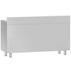 Stainless Steel Floor Cupboard ECO - 1400x700mm - with Sliding Doors, 3 Drawers right & Upstand