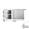 Stainless Steel Floor Cupboard PREMIUM - 1400x800mm - with Sliding Doors