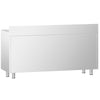 Stainless Steel Floor Cupboard PREMIUM - 1600x700mm - with Sliding Doors, with 3 Drawers right & Upstand