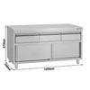 Edelstahl Arbeitsschrank ECO - 1600x700mm - mit 3 Schubladen