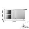 Stainless Steel Floor Cupboard PREMIUM - 1600x800mm - with Sliding Doors